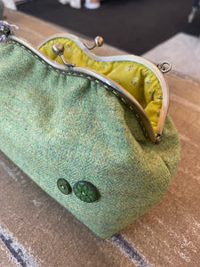Tethera Greys Wool Green Tweed Melbreak Clutch Bag