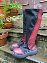 Lofina Platform Stretch Fabric & Leather Boot 21-225
