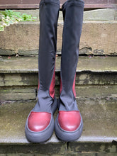 Lofina Platform Stretch Fabric & Leather Boot 21-225