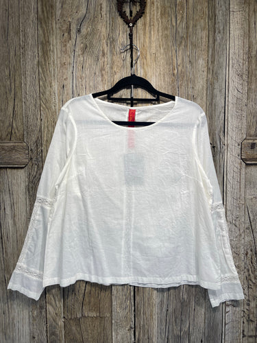 Ewa i Walla White Longsleeve Top 44788 SS21