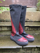 Lofina Platform Stretch Fabric & Leather Boot 21-225
