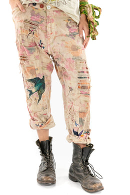 Magnolia Pearl Preloved Arborist Printed Bobbie Trousers 344