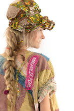 Magnolia Pearl Preloved Sunrise Appliqué Artist Smock Dress 786
