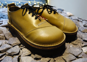 Handmade Citrus Green Leather Shoes by 'Shŵs & Bŵts by Anna' UK5