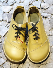Handmade Citrus Green Leather Shoes by 'Shŵs & Bŵts by Anna' UK5