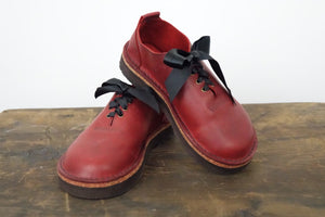 Handmade Red Leather Shoes Size 5 by 'Shŵs & Bŵts by Anna'